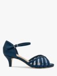 Paradox London Evelyn Wide Fit Heeled Sandals, Navy