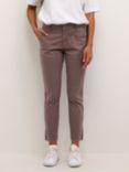 KAFFE Mette Cropped Tailored Trousers, Major Brown