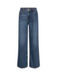 MOS MOSH Dara Lititi High Waisted Wide Leg Jeans, Dark Blue