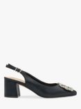 Paradox London Innika Block Heel Slingback Court Shoes, Black