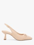 Paradox London Ivonne Flared Heel Slingback Court Shoes, Nude