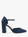 Paradox London Rana Micro Suede Block Heel Court Shoes