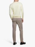 SISLEY Slim Fit Print Stretch Cotton Chinos, Beige