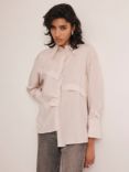 Mint Velvet Placket Detail Shirt, Pale Pink