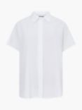 French Connection Caprina Crepe Short Sleeve Shirt, White