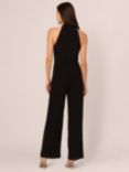 Adrianna Papell Halterneck Overlay Jumpsuit, Black