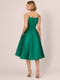 Adrianna Papell Mikado Flare Dress, Vivid Emerald