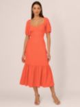 Adrianna by Adrianna Papell Puff Sleeve Dress, Orange