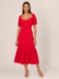 Adrianna by Adrianna Papell Puff Sleeve Dress, Scarlet