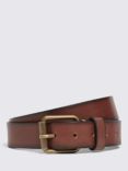 Moss Leather Belt, Chocolate