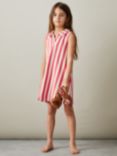 Reiss Kids' Felicia Stripe Sleeveless Towelling Dress, Pink