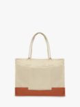 RATION.L R-ESPECT Cotton Canvas Tote Bag, Natural