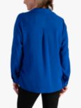 chesca Ruched Side Tie Shirt, Cobalt