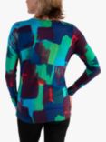 chesca Abstract Geometric Jumper, Green/Multi