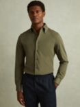 Reiss Malone Garment Dyed Cotton Pique Oxford Shirt