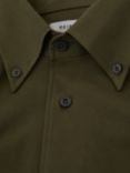 Reiss Malone Garment Dyed Cotton Pique Oxford Shirt