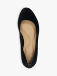 Dune Bracket Wide Fit Suede Heeled Courts