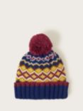 Monsoon Kids' Fair Isle Pom Pom Beanie Hat, Multi