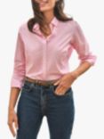 Pure Collection Cotton Voile Stripe Shirt, Pink/White