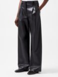 French Connection Crolenda Faux Leather Trousers, Blackout