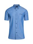 Raging Bull Short Sleeve Cotton Shirt, Denim Blue