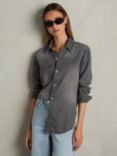 Reiss Poppie Denim Shirt, Grey