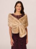 Adrianna Papell Embellished Faux Fur Wrap, Champagne