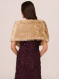 Adrianna Papell Embellished Faux Fur Wrap, Champagne