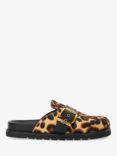 Dune Glorria Leopard Print Buckle Sliders, Multi