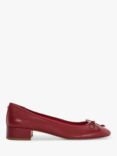 Dune Admirably Leather Block Heeled Courts