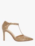 Dune Castered Pointed Toe Stiletto Heel Court Shoes, Beige