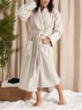 Pretty You Bamboo Towelling Robe, Silver Grey