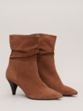 Phase Eight Western Leather Boots, Brown