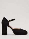 Phase Eight Suede Platform Heeled Court Shoes, Black