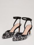 Phase Eight Velvet Sequin Pointed Heels, Black/Multi