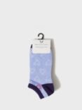 Crew Clothing Hearts/Spots Bamboo Blend Trainer Socks, Pack of 3, Navy/Multi, One Size