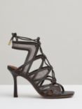 Reiss Kimberley Leather and Mesh Strappy Heeled Sandals