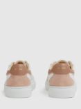 Reiss Amanda Leather Trainers, White/Nude