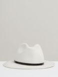 Reiss Anne Wool Fedora, Ivory