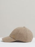 Reiss Fiona Wool Blend Baseball Cap, Taupe