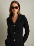 Reiss Wool and Cashmere Cardigan, Black