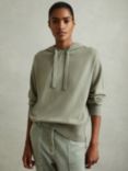 Reiss Sammie Wool Blend Hoodie, Sage