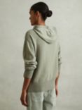 Reiss Sammie Wool Blend Hoodie, Sage