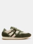 HUSH Rylee Retro Trainers, Olive/Cream