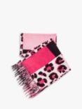 Bloom & Bay Calla Animal Print Scarf, Rose/Black