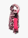 Bloom & Bay Calla Animal Print Scarf, Rose/Black