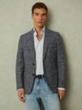 Reiss Mineral Wool Blend Dogtooth Single Breasted Blazer