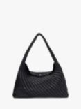 Dune Deliberate XL Woven Shoulder Bag, Black