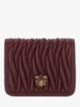 Dune Kaci Wavy Leather Purse, Burgundy