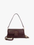 Dune Chelsea Leather Shoulder Bag, Burgundy